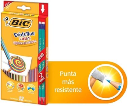 LAPICES COLORES BIC EVOLUTION LINES CON 12