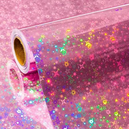 PAPEL HOLOGRAFICO JANEL GALAS ESTRELLA ROSA