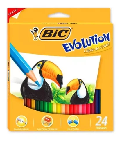 LAPICES COLORES BIC EVOLUTION CON 24