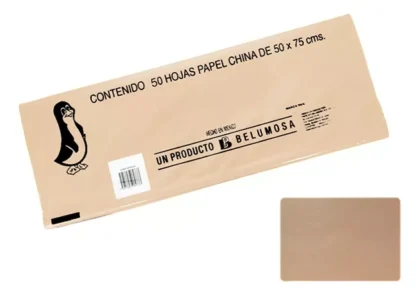 PAPEL CHINA PINGÜINO 50X75 CM SALMON