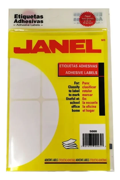 ETIQUETA JANEL ESC NO.25 BLANCA 50X100 CON 84