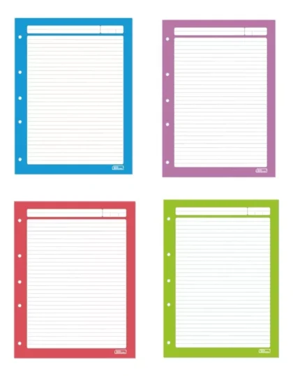 HOJAS PARA CARPETA CARTA PRINTAFORM RAYA COLOR 100 HOJAS