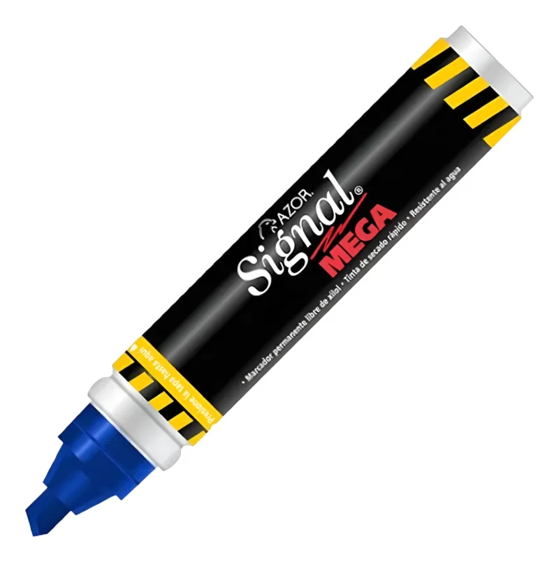 MARCADOR PERMANENTE AZOR SIGNAL MEGA AZUL