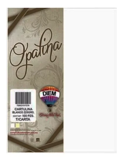 CARTULINA OPALINA DIEM 225GR T.CARTA BCA