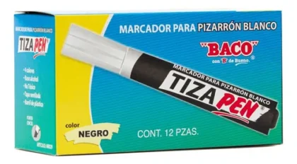 PLUMON PARA PIZARRON PLASTIC TIZAPEN BACO NEGRO