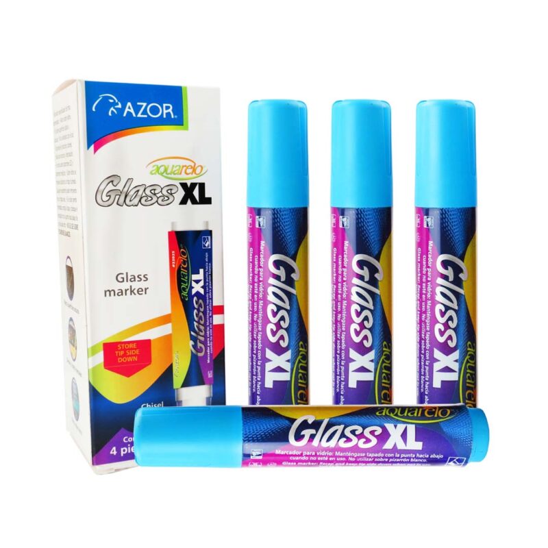 MARCADOR AQUARELO AZOR GLASS XL AZUL BL