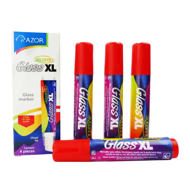 MARCADOR AQUARELO AZOR GLASS XL ROJO BL