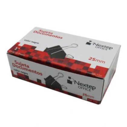 PINZA SUJETAPAPELES NEXTEP 25MM CON 12