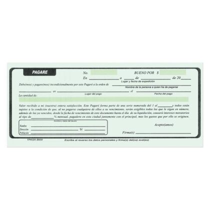 BLOCK PAGARE EFICASH ESTRELLA 50H