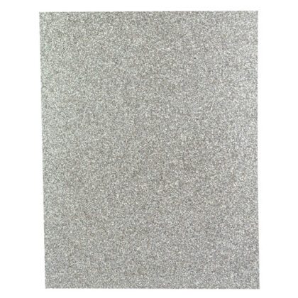 FOAMY TAMAÑO CARTA CON DIAMANTINA PASCUA PLATA