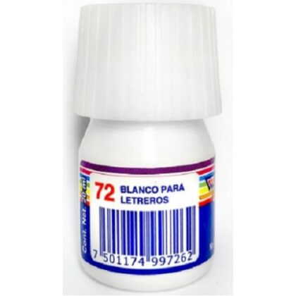 PINTURA CARTEL BACO 25ML 72 BLANCO LETREROS
