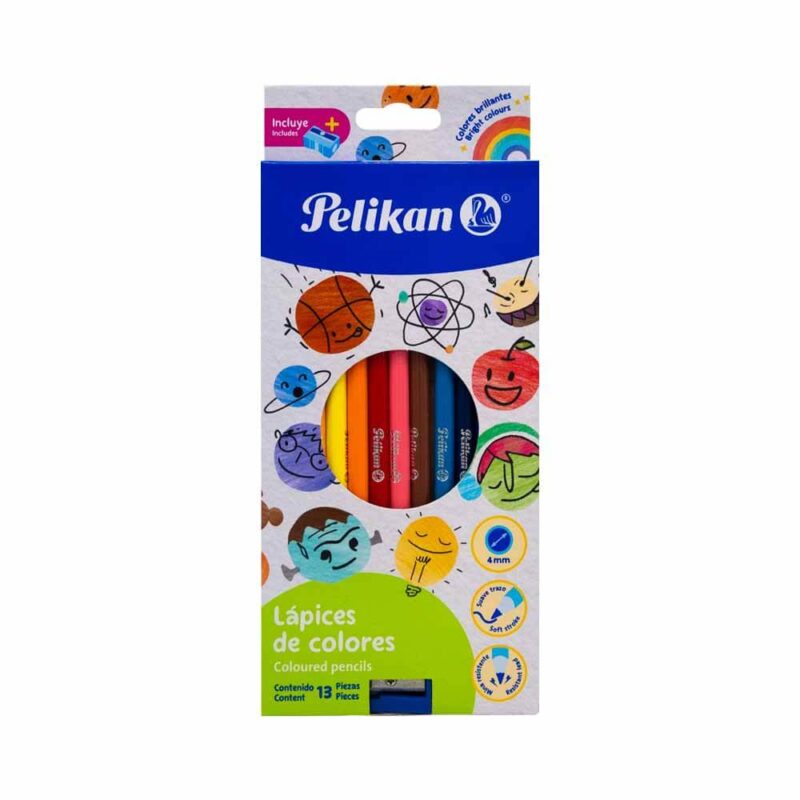 LÁPICES COLORES PELIKAN REDON LARGO CON 12