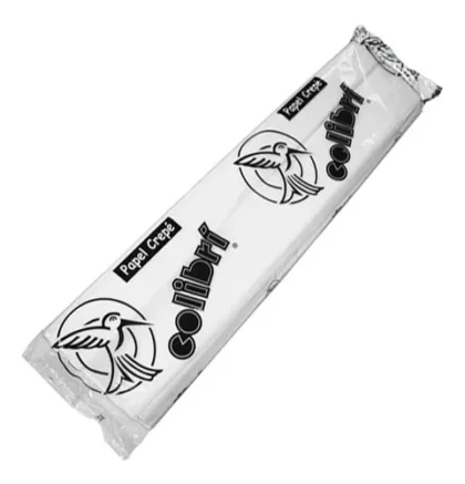 PAPEL CREPE COLIBRI 50CMX2MT BLANCO