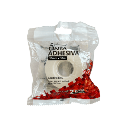 CINTA ADHESIVA NEXTEP 18MMX33MT 2 PIEZAS