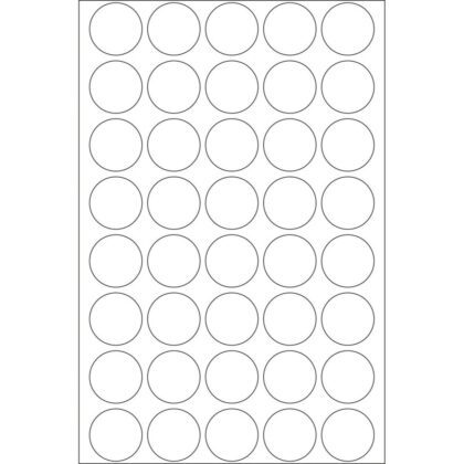 ETIQUETAS REDONDAS JLM 18MM TRANSPARENTES CON  108